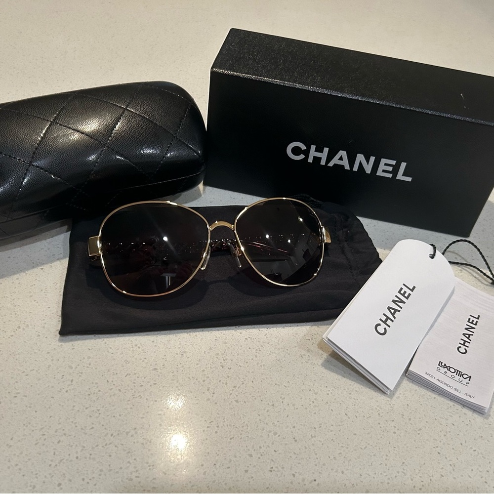 Vintage Chanel Gold Sunglasses